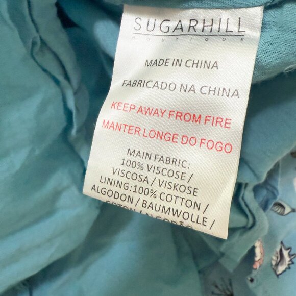 Women Sugarhill Vintage Mermaid Crew Neck Dress in Blue Size US 8 - Picture 9 of 11